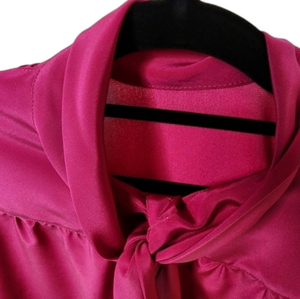 Sportscraft top fuschia pink long sleeve blouse size 10 - Picture 9 of 12